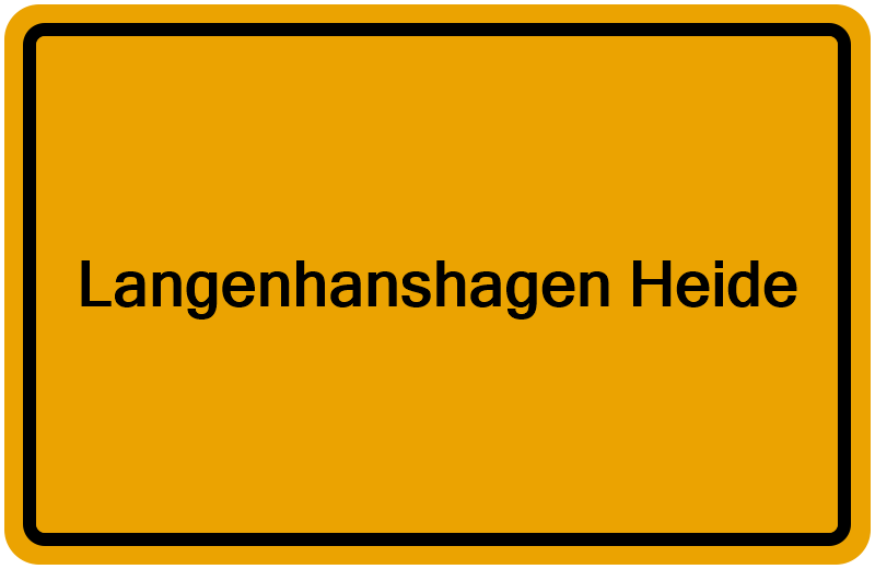 Handelsregisterauszug Langenhanshagen Heide